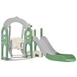 ZUN Toddler Slide and Swing Set 5 in 1, Kids Playground Climber Slide Playset with Telescope, PP321359AAF