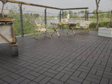 ZUN Plastic Interlocking Deck Tiles,44 Pack Patio Deck Tiles,11.8"x11.8" Square Waterproof Outdoor All W1129127771