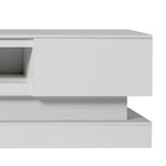 ZUN 63inch WHITE morden TV Stand with LED Lights,high glossy front TV Cabinet,can be assembled in Lounge W67963297