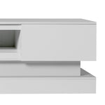 ZUN 51.18inch WHITE morden TV Stand with LED Lights,high glossy front TV Cabinet,can be assembled in W67963294