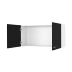 ZUN Brookeline Rectangle 2-Door Wall Cabinet Carbon Espresso B06280329