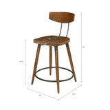 ZUN Frazier Counter Stool 24" With Back B03548395