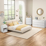 ZUN FCH Wood Simple 4-Drawer Dresser White 29836044