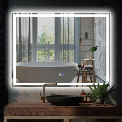 ZUN LED Bathroom Vanity Mirror with Light,48*36 inch, Anti Fog, Dimmable,Color Temper 5000K,Backlit + W1135P154186