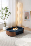 ZUN Scandinavian style Elevated Dog Bed Pet Sofa With Solid Wood legs and Walnut Bent Wood Back, W794125959
