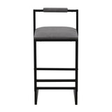 ZUN Set of 2 Counter Height Barstools Kitchen Island Stools with Back Modern Armless Metal Legs & PU W1757104748