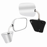ZUN Stainless Steel Chrome Manual Side View Mirrors LH & RH Pair Set for Chevy Truck 97476246