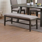 ZUN Dining Bench With Upholstered Cushion,Grey SR011802