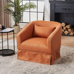 ZUN Swivel Barrel Chair With Ottoman, Swivel Accent Chairs Armchair for Living Room, Reading Chairs for W1361141717