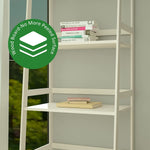 ZUN WTZ Bookshelf, Ladder Shelf, 5 Tier Bamboo Bookcase, Modern Open Book Case for Bedroom, Living Room, 46167598