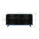 ZUN Stronger Vintage Style Buffet Cabinet, Lacquered Accent Storage 4 Door Wooden W1445121942