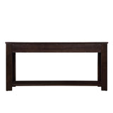 ZUN 63" Pine Wood Console Table with 4 Drawers and 1 Bottom Shelf for Entryway Hallway Easy Assembly 63 W1202127383