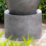 ZUN 19.5x19.5x32.5" Heavy Outdoor Cement Fountain Antique Gray, Cute Unique Urn Design Water feature For W2078125233