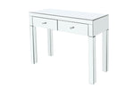 ZUN W 39.4 inch X D 15.7 inch X H 31.5 inch Mirror desktop dressing table, 2 drawer dressing table, W100535586