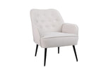 ZUN Modern Mid Century Chair velvet Sherpa Armchair for Living Room Bedroom Office Easy Assemble W1361105170