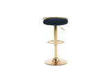 ZUN Bar Stools Set of 2 Counter Height Adjustable velvet Padded 360&deg; Swivel Bar Chairs Modern Industrial W1361107057