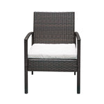 ZUN TY-3pcs 2pcs Arm Chairs 1pc Coffee Table Rattan Sofa Set Brown Gradient 52766192