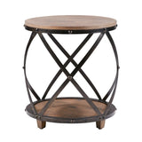 ZUN Cirque Bent Metal Accent Table B03548816