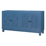 ZUN TREXM Large Storage Space Sideboard, 4 Door Buffet Cabinet with Pull Ring Handles for Living Room, WF304838AAM