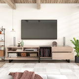 ZUN Modern TV Stand for 80'' TV Double Storage Space, Media Console Table, Entertainment Center WF303474AAP