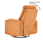 ZUN Swivel Rocking Recliner Sofa Chair With USB Charge Port & Cup Holder For Living Room, Bedroom,light 65642858