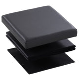 ZUN FCH 38*38*38cm Glossy PVC MDF Foldable Storage Footstool Black 43379051