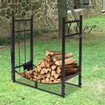 ZUN 36" Firewood Holder With Tools 58996267