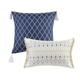 ZUN 5 Piece Printed Seersucker Comforter Set with Throw Pillows B035128860