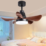 ZUN 28 lnch Ceiling Fan with Lights Remote Control, Small Ceiling Fan Flush Mount, 5 Reversible Blades, W1187118716