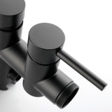 ZUN Mount Bathtub Faucet Freestanding Tub Filler Matte Black Standing High Flow Shower Faucets with 47734526