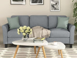 ZUN 3-Seat Sofa Living Room Linen Fabric Sofa WF191004AAE
