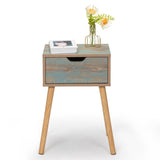 ZUN Set of 2 Nightstand, Wooden End Table with Storage Drawer, Beside Table Side Table for Living Room, W2181P144013