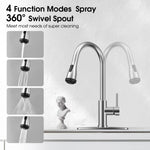 ZUN Touchless Kitchen Faucet-Smart Kitchen Sink Faucet sensor, 4Mode Pull Down Kitchen Sprayer, W108366782