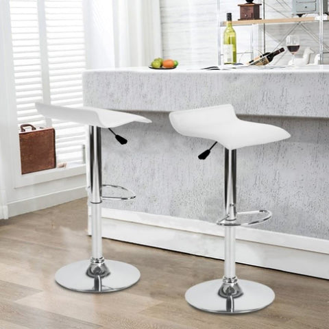 ZUN Bar Stools Set of 2, Counter Stools with Swivel and Adjustable Height, Modern PVCstools W1314P163403