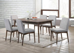 ZUN Grey Fabric Upholstered Dining Chair, Brown SR011805