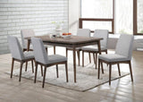 ZUN Grey Fabric Upholstered Dining Chair, Brown SR011805