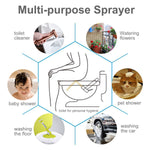 ZUN Bidet Sprayer for Toilet, Handheld Cloth Sprayer, Bathroom Sprayer Kit Spray Attachment with Hose, 39128323