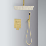 ZUN Ceiling Mounted Shower System Combo Set with Handheld and 12"Shower head 27426006