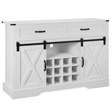 ZUN New White Modern Tall Wood Wine Bar Cabinet With Storage Pantry Cabinets With Doors And Shelves W1828P154473