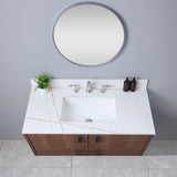 ZUN Montary 43inch bathroom vanity top stone carrara gold new style tops with rectangle undermount W509128657