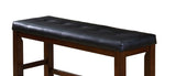 ZUN 1Pc Modern Counter Height Bench Tufted Faux Leather Upholstery Tapered Wood Legs Bedroom Living Room B011P149272
