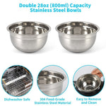 ZUN Elevated Dog Bowls Medium Large Sized Dogs, Adjustable Heights Raised Dog Feeder Bowl with Stand W2181P163655
