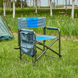 ZUN 1-piece Padded Folding Outdoor Chair with Storage Pockets,Lightweight Oversized Directors Chair for W24178768