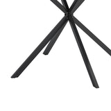 ZUN 47.24'' Modern Cross Leg Round Dining Table, Black Top Occasional Table, Two Piece Removable Top, W757140950