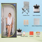 ZUN Portable Plus Type Full Size Steam Sauna tent. Spa, Detox ,Therapy and Relaxation at home.Larger W78236865