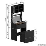 ZUN Dressing Table with Flip Top LED Illuminated Mirror, Table with Internal Storage Area, Makeup W757P148140