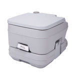 ZUN Lightweight Portable Toilet, 2.6 Gallon Flushable Camping Toilet, Sanitary Outdoor Travel Toilet for W2181P154818