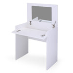 ZUN White Vanity Sets, Makeup Vanity Table with Flip up Mirror Bedroom Dresser Table Jewelry Storage W104158392