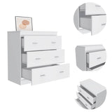 ZUN Calvetta 3-Drawer Dresser White B06280131