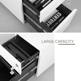 ZUN 2 Drawer Mobile File Cabinet with Lock Metal Filing Cabinet for Legal/Letter/A4/F4 Size, Fully W141172170